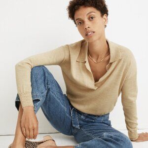 MADEWELL Women's Collared Polo Sweater Merino Wool - Size S